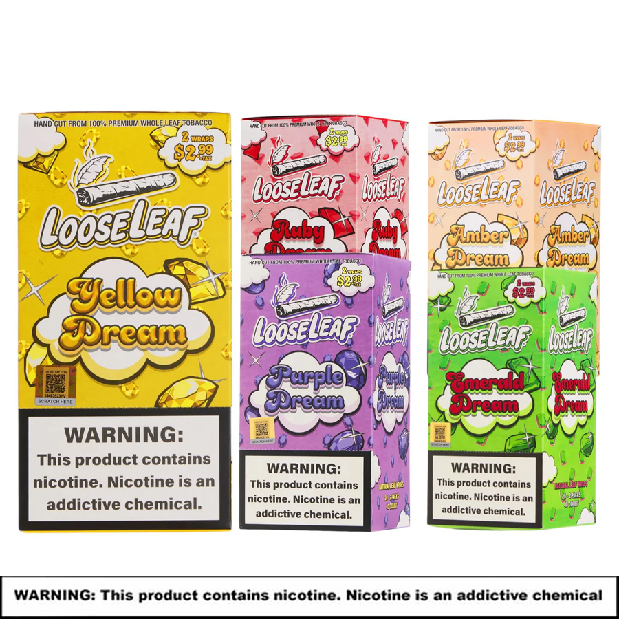 LooseLeaf Hand Cut Tobacco Leaf | 2 pack for $2.99 | 20 Count Box product image